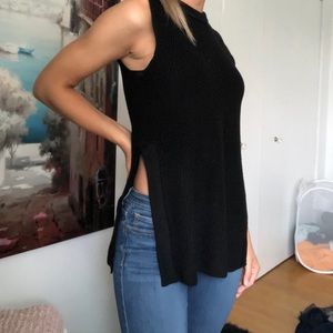 Wilfred black knit tank top